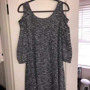 Cute grey open shoulder dress